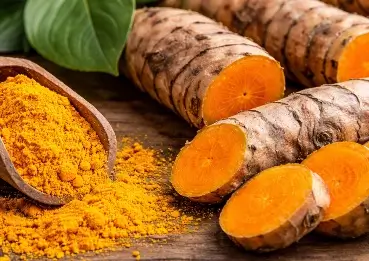 Turmeric root and powder
